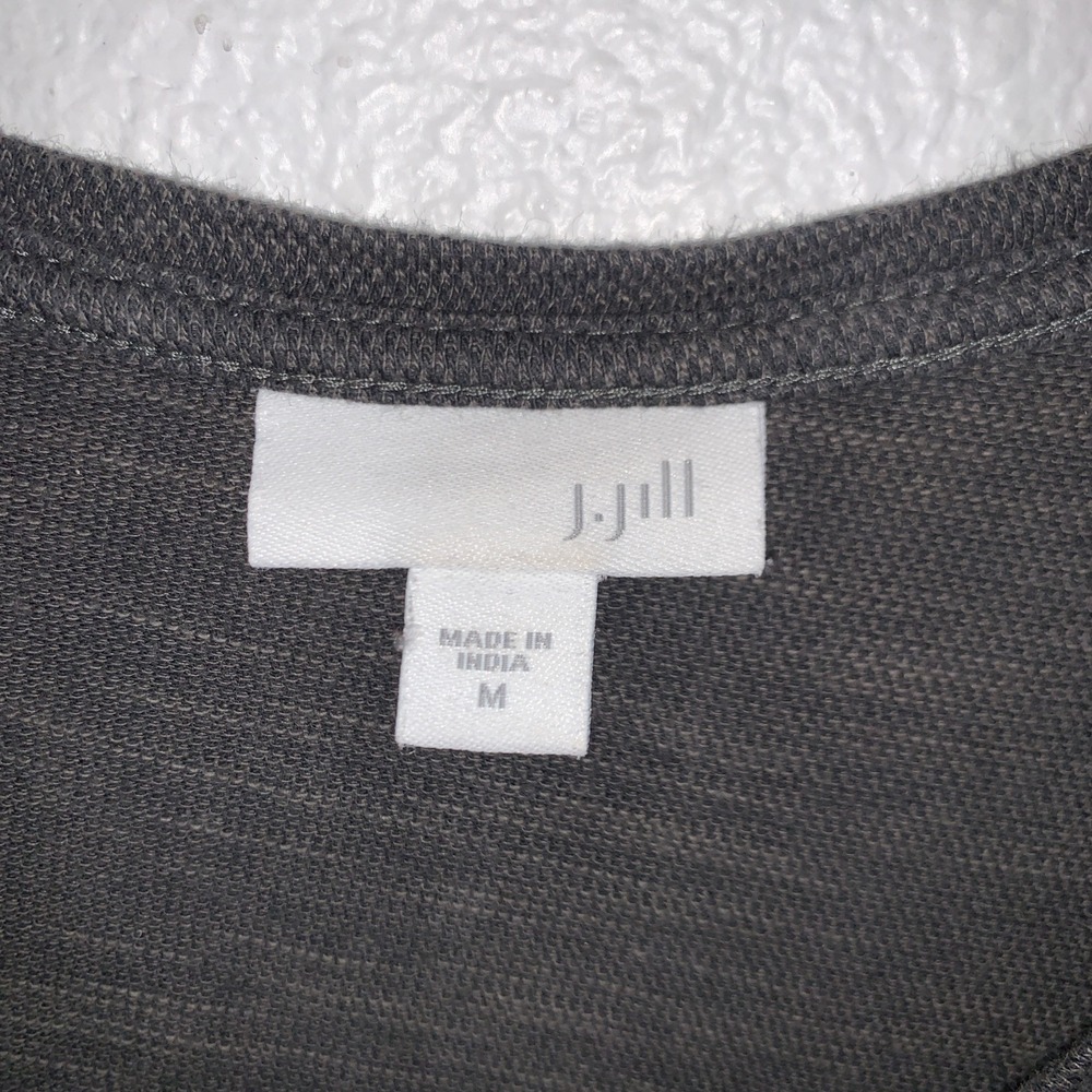 J.Jill V-Neck Trapeze Tunic Sweater/Knit Top Gray Mélange Sz M - Picture 3 of 6